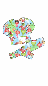 christmas bamboo pajama set