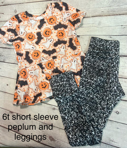 Size 6 peplum and leggings set