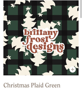 Christmas plaid green