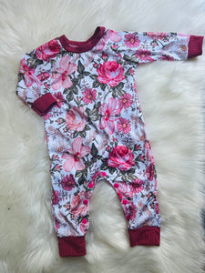 Ollie romper pink floral