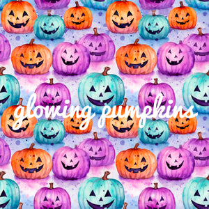 glowing pumpkins