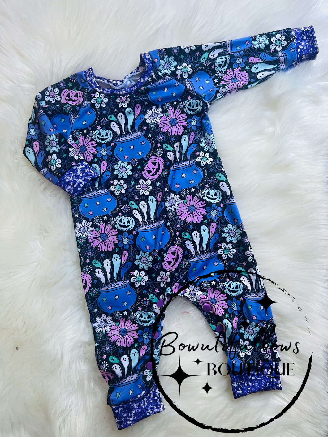 Ollie romper floral Halloween