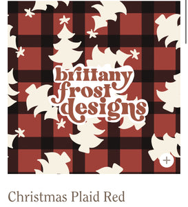 Christmas plaid red