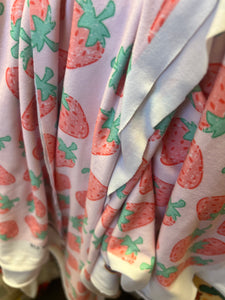 Muted strawberries Biker sale $12