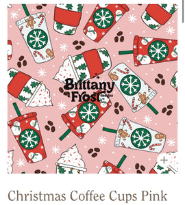 Christmas coffee cups pink