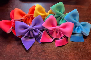 Back to school crayon bows