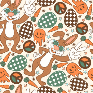 retro hippie bunnies outfit